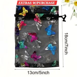 NWT - 20ct. 5x7 Organza Extra Large Foil Stamped Butterfly Gift Bags 🦋